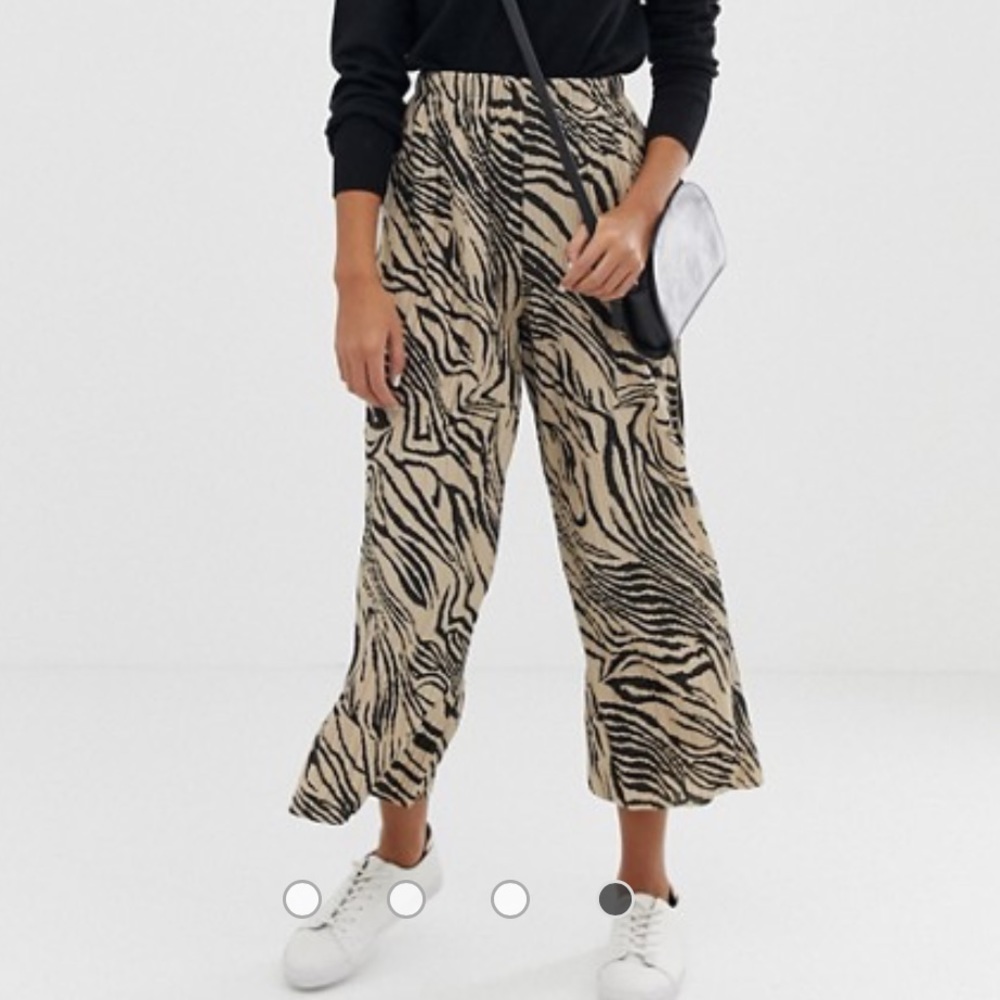 Zebra animal print pants